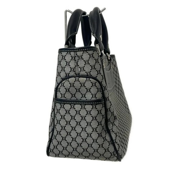 CELINE Macadam pattern, Boogie Bag -Light gray Black Jacquard Leather 516-081125 - Picture 3 of 8